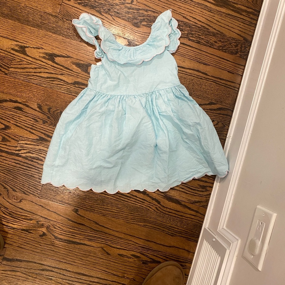 bella bliss Ruffled Sky Blue Dress